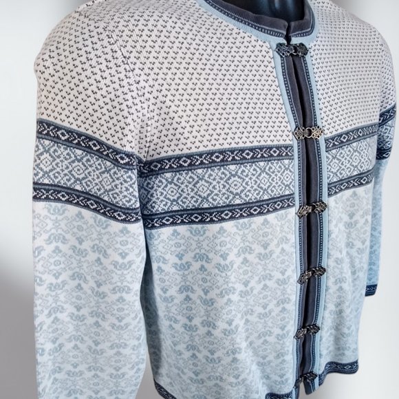 L.L. Bean Nordic Cardigan Sweater with Pewter clasps - Picture 1 of 3